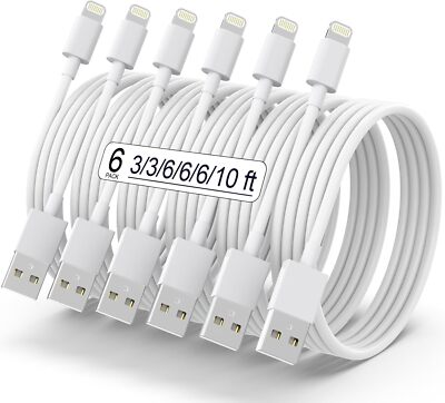 [Apple MFi Certified] 6er Pack iPhone Ladekabel  Schnellladeleitung  Lightning