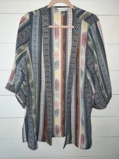 Christopher & Banks S/M New W/O Tags Lightweight Kimono Cardigan Vertical Stripe