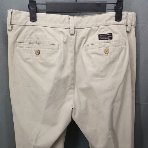 Banana Republic Pants Mens 32x32* Tan EmersonChino Khaki Straight Flat Front - Picture 7 of 9
