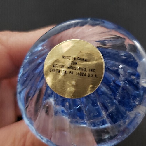 Burbujas controladas de cristal azul peces de vidrio artístico de colección Poisson Action Industries - Imagen 8 de 12