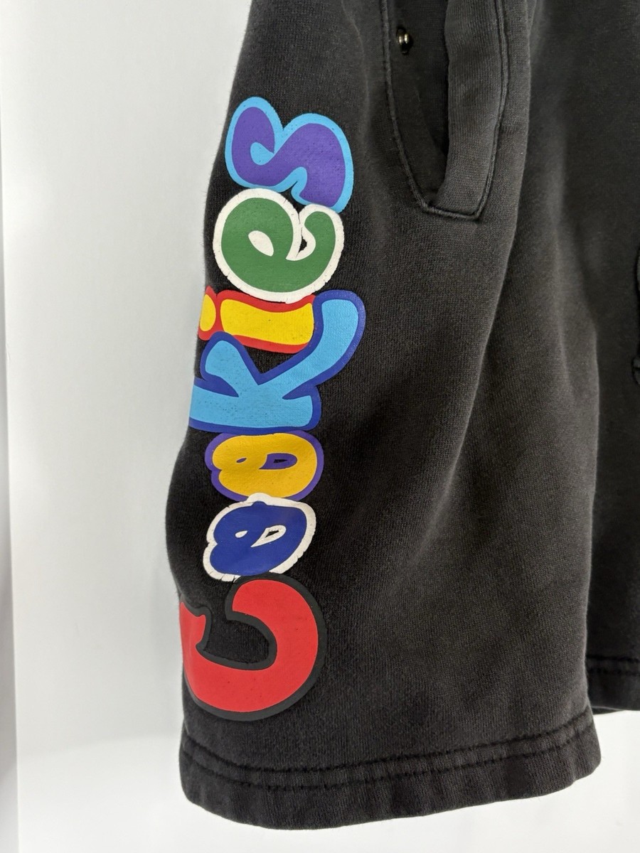Cookies Men’s black sweat shorts w/ graphics & pockets size S View 2