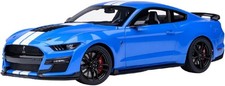 AUTOart 1/18 Ford Mustang Shelby GT500 Blue White Stripe Model Car