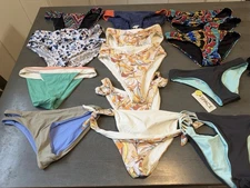 NEW # 1 Lot Of  150 Pc L SPACE swimsuit bikini Tops And Bottoms Size Small