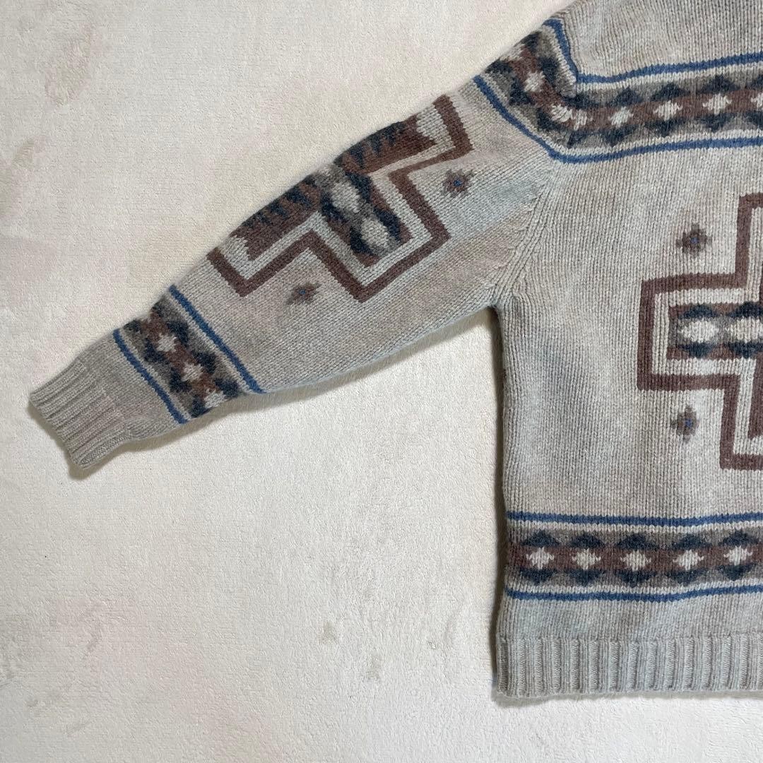 Pendleton Wool Zip-up Cardigan Native Pattern S V… - image 10