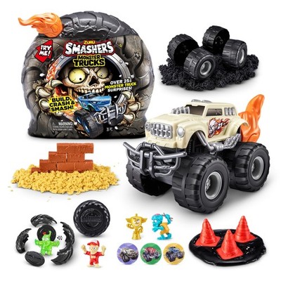 Smashers Monster Truck Surprise with 25 Surprises Collectible Trucks and Acce...