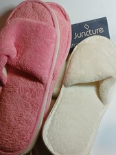 House Slippers Womens Juncture 2 Pairs Of Size Small/Petite, Beige/Pink