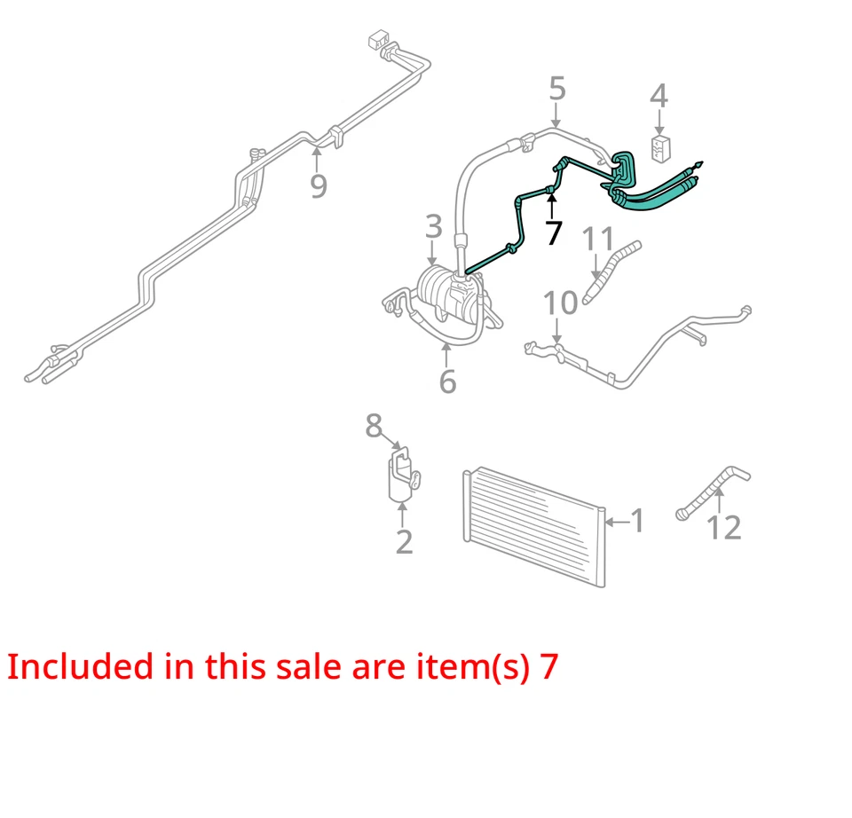 Chrysler Dodge Town & Country Grand Caravan 2005-2007 aire acondicionado línea líquida 5139220AA Foto 3 de 4