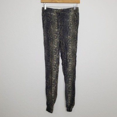 Promod Womens Joggers Size 6 UK / 8 US Pull On Snake Print Animal Print