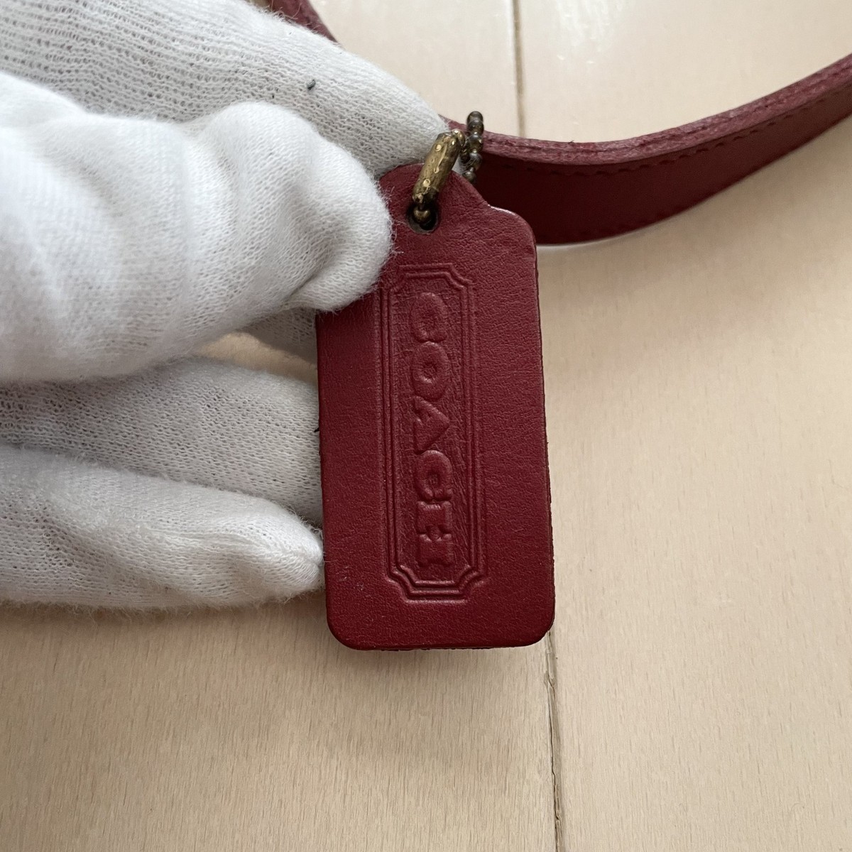 COACH Vintage Turnlock Crossbody Bag 9978 Red Leather Shoulder USA 