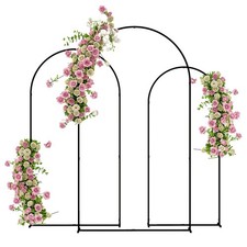 Metal Arch Backdrop Stand Set of 3, 7/6.5/6 ft Wedding Arch Frame