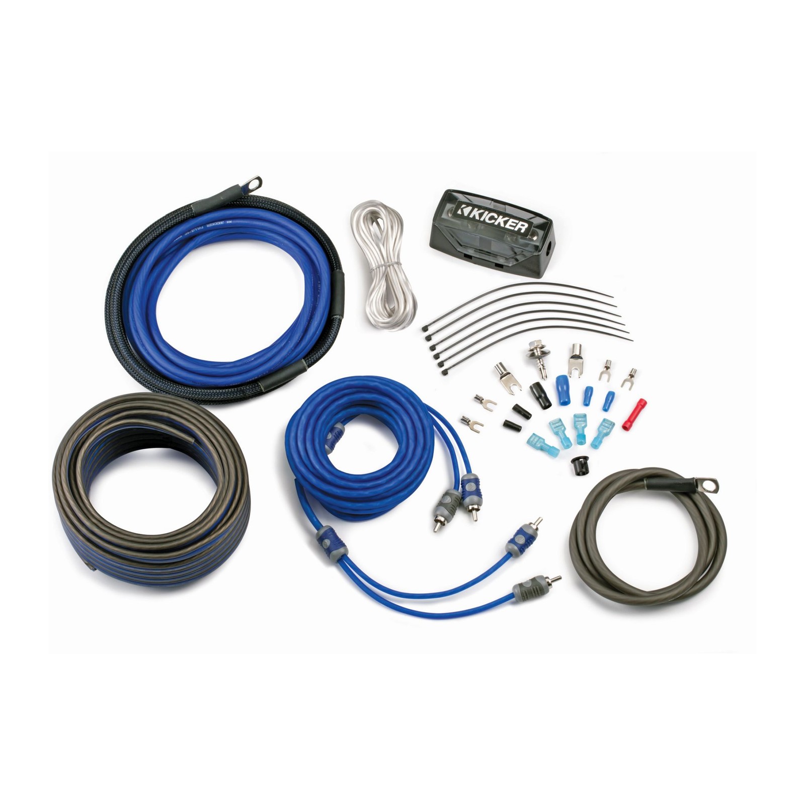Kicker 46CK4 K Series Complete 4-AWG Amp Kit with 2 Channel 