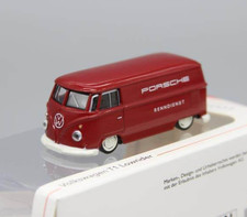 Schuco 1/64 Volkswagen VW T1 Lowrider Bus Red "Porsche Renndienst" Diecast