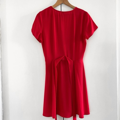 BNWT H&M Red V Neck Wrap Summer Dress - UK 12 / Euro 40 | Party, Wedding Guest - Picture 5 of 11