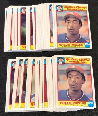 (2)x 1986 Quaker Oats Granola Bars Topps Baseball Food Issue Trading Card Sets