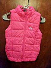 Girls Vest, Puma girls Puffer Vest Size Small 7/8 Hot Pink