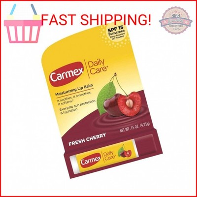 Carmex Lip Balm Stick - Cherry Flavor -SPF 15 - Pack of 2