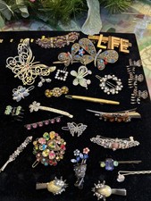 Vintage Rhinestone Hair Accessories Lot Lots of Butterflies