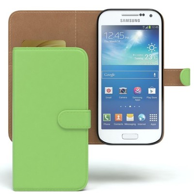 Tasche für Samsung Galaxy S4 Mini Case Wallet Schutz Hülle Cover Grün