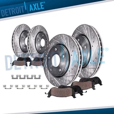 Front Rear Drilled Rotors Brake Pads for Dodge Charger Magnum Challenger 300