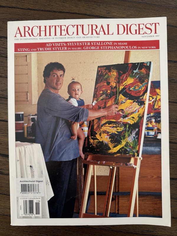 ** Architectural Digest November 1997 Sylvester Stallone Miami Issue