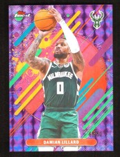 2025-26 Topps Finest Damian Lillard Rare Purple Geometric Refractor 48/50