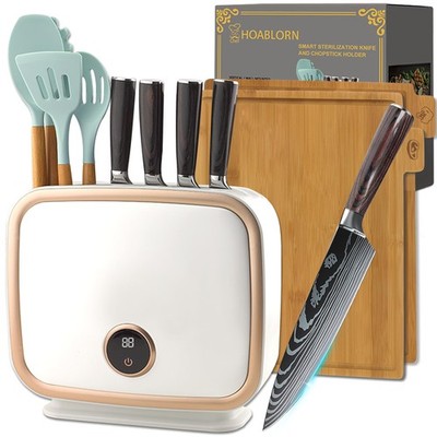 Kitchen Block Set 4 Professional Damascus ,Beautiful Intelligent Block 110V 7...