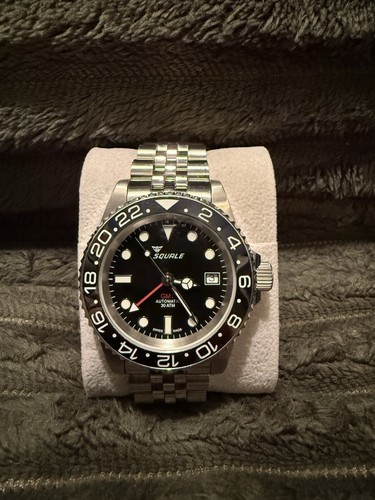Squale Y1545 30 Atmos Dive Watch GMT Black Dial