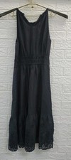 NEW ANN TAYLOR BLACK TIERED HALTER MAXI DRESS SZ  MEDIUM