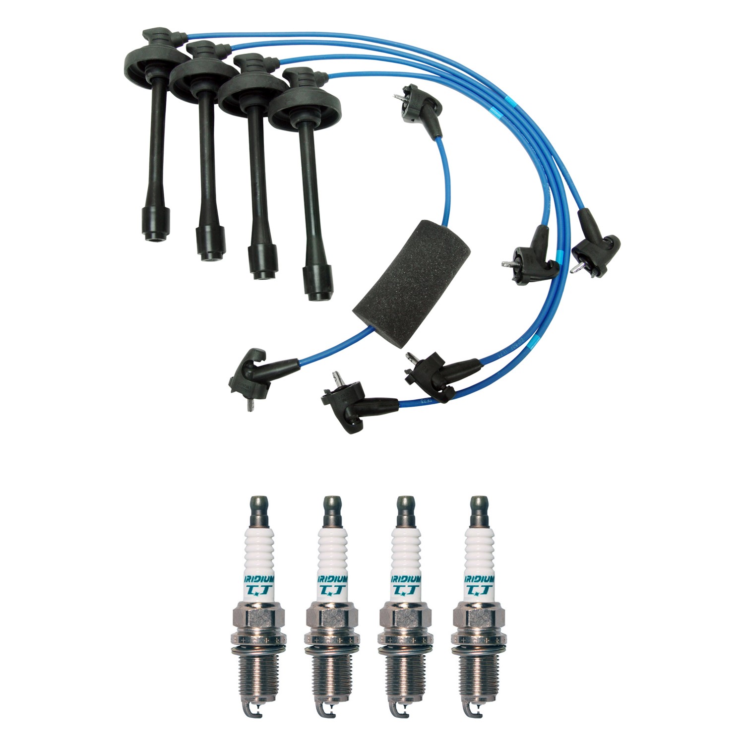 NGK 5mm Wire Set 4 Denso Iridium Spark Plug Kit For Toyota Celica 2.2 L4 GT GTS