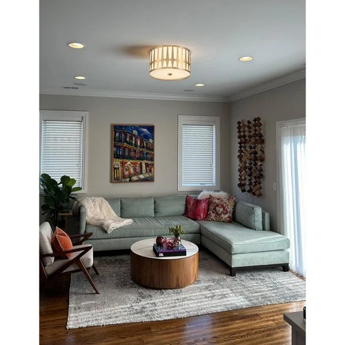 Crystorama ROY-800-GA Royston 3 Light 18 inch Antique Gold Flush Ceiling Light - Picture 5 of 6