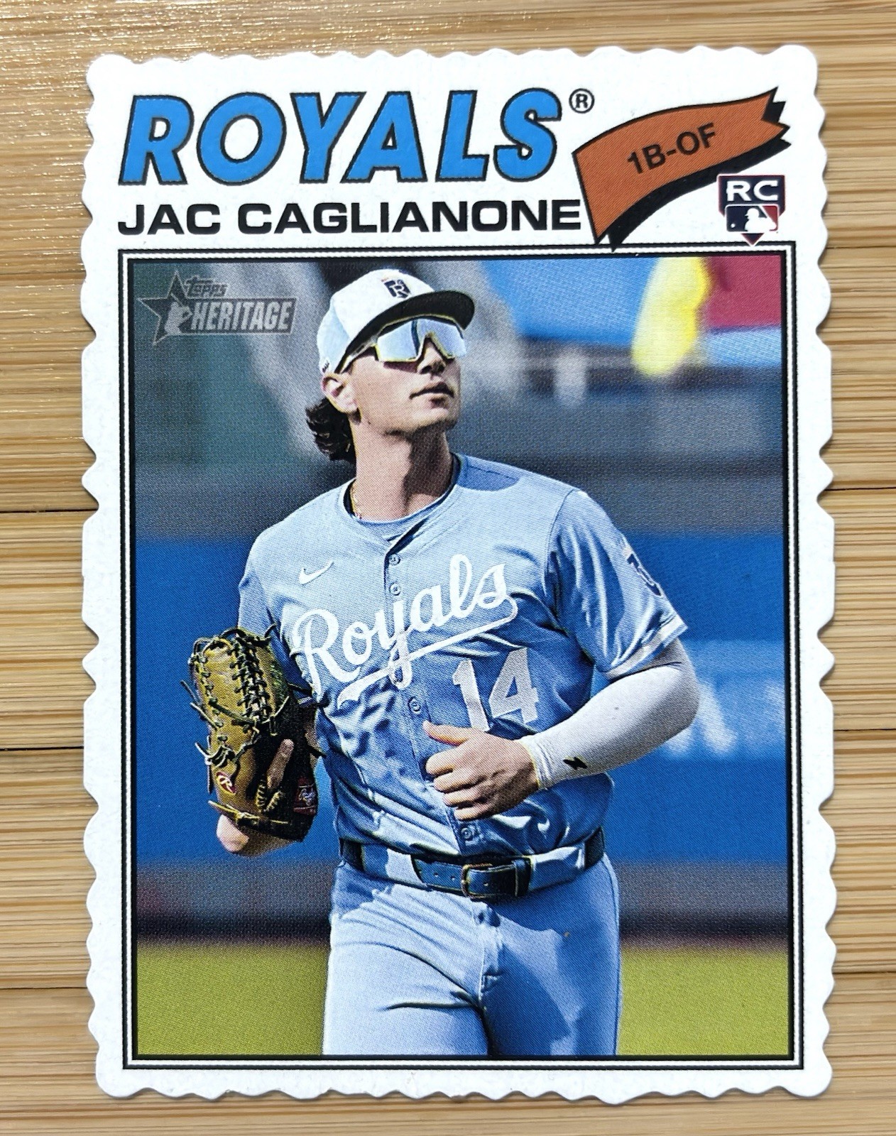 Jac Caglianone 2026 Topps Heritage Deckle Edge Royals SP Rookie Card Mint 136