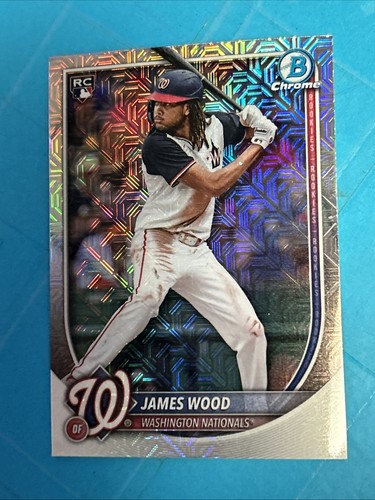 2025 Bowman Chrome Mojo Refractor James Wood RC #29 Washington Nationals - Picture 2 of 5