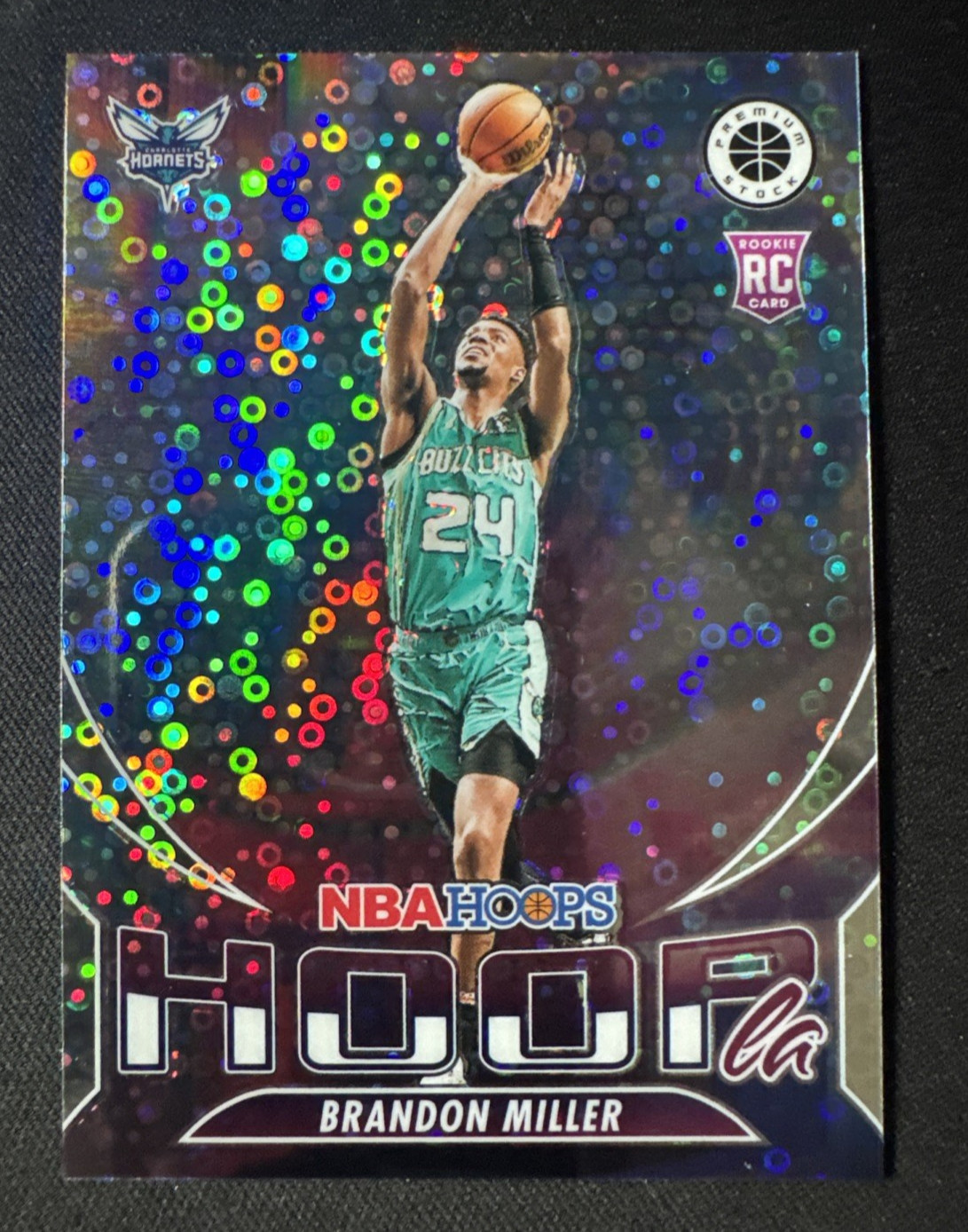 2023-24 Panini Nba Hoops Premium Stock Hoopla Brandon Miller #3 Disco Prizm RC