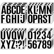 15 Sheets Large Self Adhesive Vinyl Letters Numbers Kit 4 Inch Mailbox Numbers