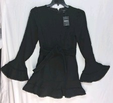 Forever 21 Black Women S Minidress Bell Sleeves Lit Chic Whimsygoth Bohemian
