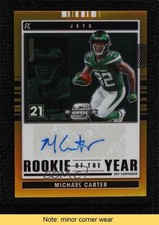 2021 Panini Contenders Optic Gold Prizm 4/10 Michael Carter Auto READ 0ei3