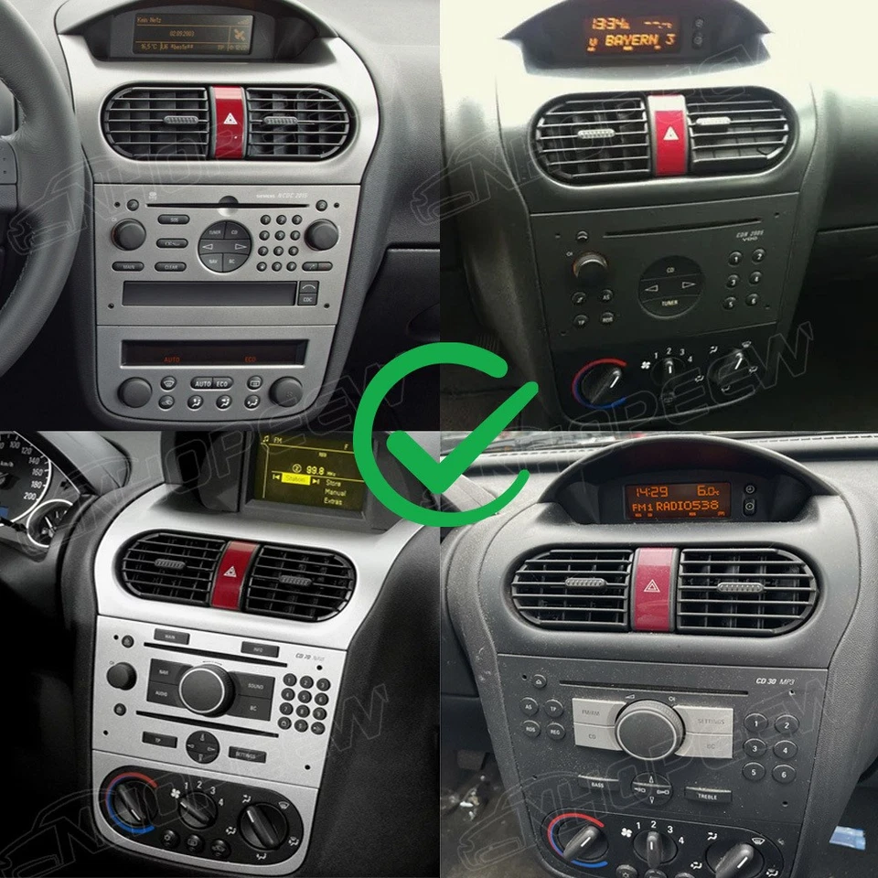 7" Android 15 Autoradio GPS Navi Carplay BT Für Opel Corsa C Combo Tigra Twintop - Bild 2 von 4