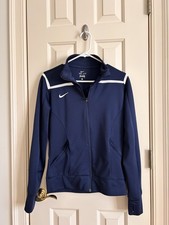 Nike Dri-Fit Women's Size Small Navy Blue Pocketed Full Zip Track Jacket