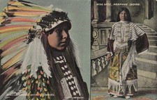 Battle of the Little Bighorn Arapaho Chief Daughter Southwest Vtg Postcard J6