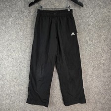 Adidas Boys Kids 10 Black Pants Casual Stretch Waist 13591