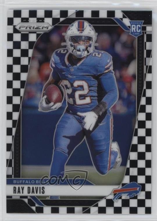 2024 Panini Prizm Rookies Black & White Checker Prizm Ray Davis #382 1i1m