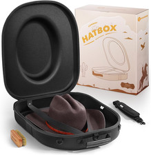 Travel Cowboy Hat Case with Adjustable Strap - Crush Proof Storage  Brush