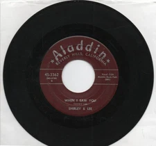 Shirley & Lee  When I Saw You On  Alladin  Maroon Label Original 45
