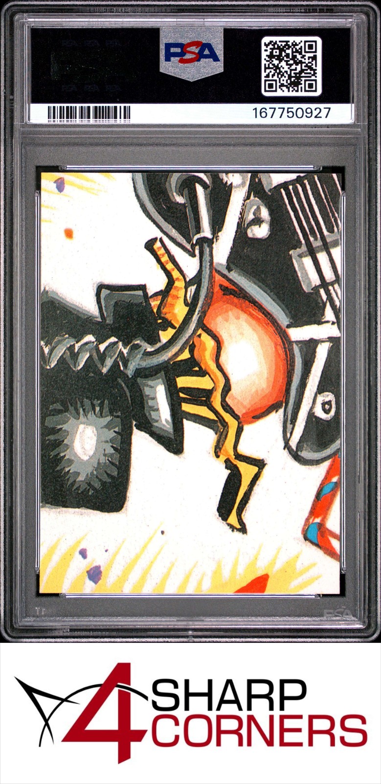 1985 GARBAGE PAIL KIDS STICKERS #70b FOUL PHIL SERIES 2 PSA 10 view 2