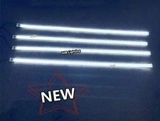 JHB 4PCS 4FT  IP68 PURE WHITE 5ROWS Strobs LED Strips KIT for 17.5" Wheel Lights