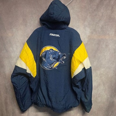 Vintage 90s Starter NCAA UCLA Bruins Pullover 1/2 Zip Hooded Jacket Mens XL