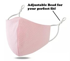 Ice Silk Face Mask Adjustable Light Pink Ice Silk Cooling Lightweight US Fast