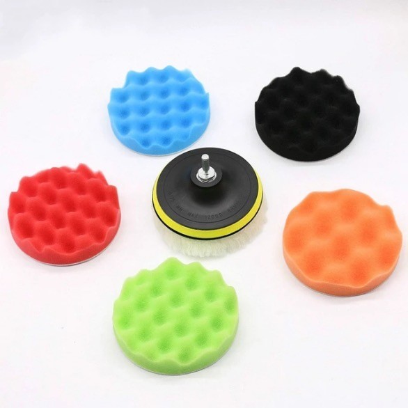 8pc 5" Car Buffing Pads Polishing Sponge Set Waxing Foam Polisher Kit for Drill