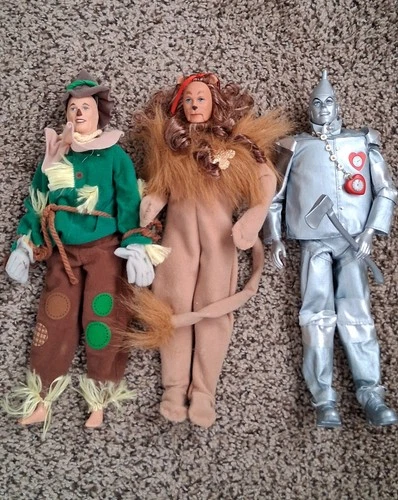 VTG 1999 Barbie  Wizard of Oz lot of 3 Tin Man Lion & Scarecrow Loose 12” Figure