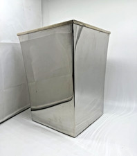 Restoration Hardware Dillon trash can polished chrome silver waste basket 11" Restoration Hardware Dillon trash can polished chrome silver waste basket 11" - Image 1